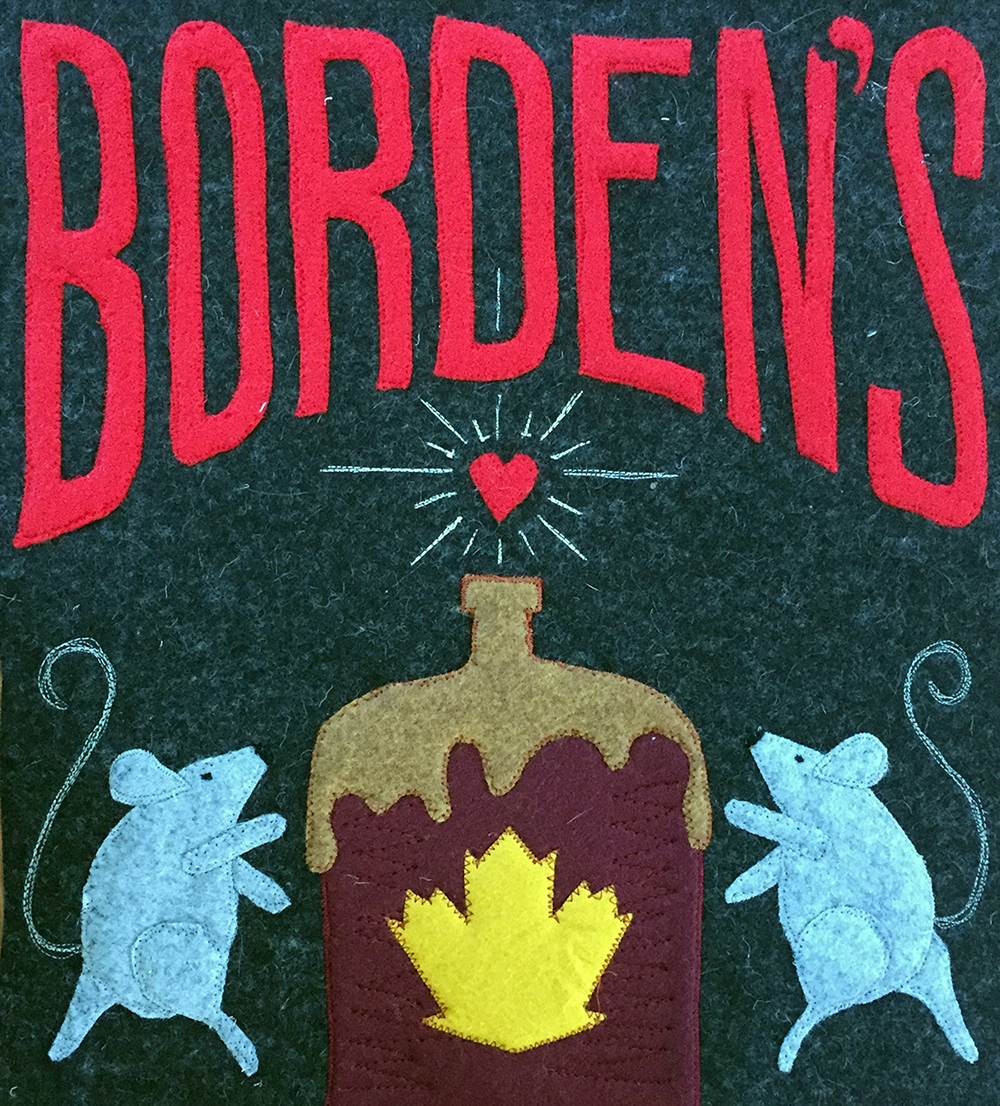 Borden's maple syrup felted ad